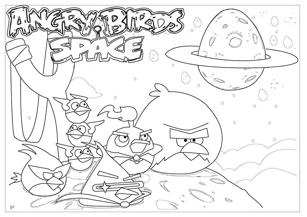 Большая раскраска с наклейками Angry Birds Space — информация и оценки