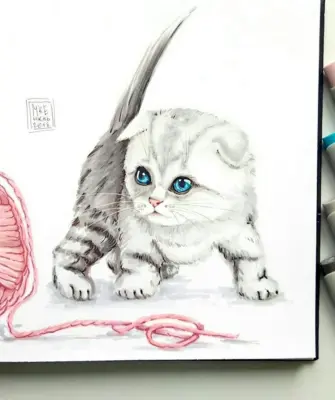 Иллюстрации животных маркерами