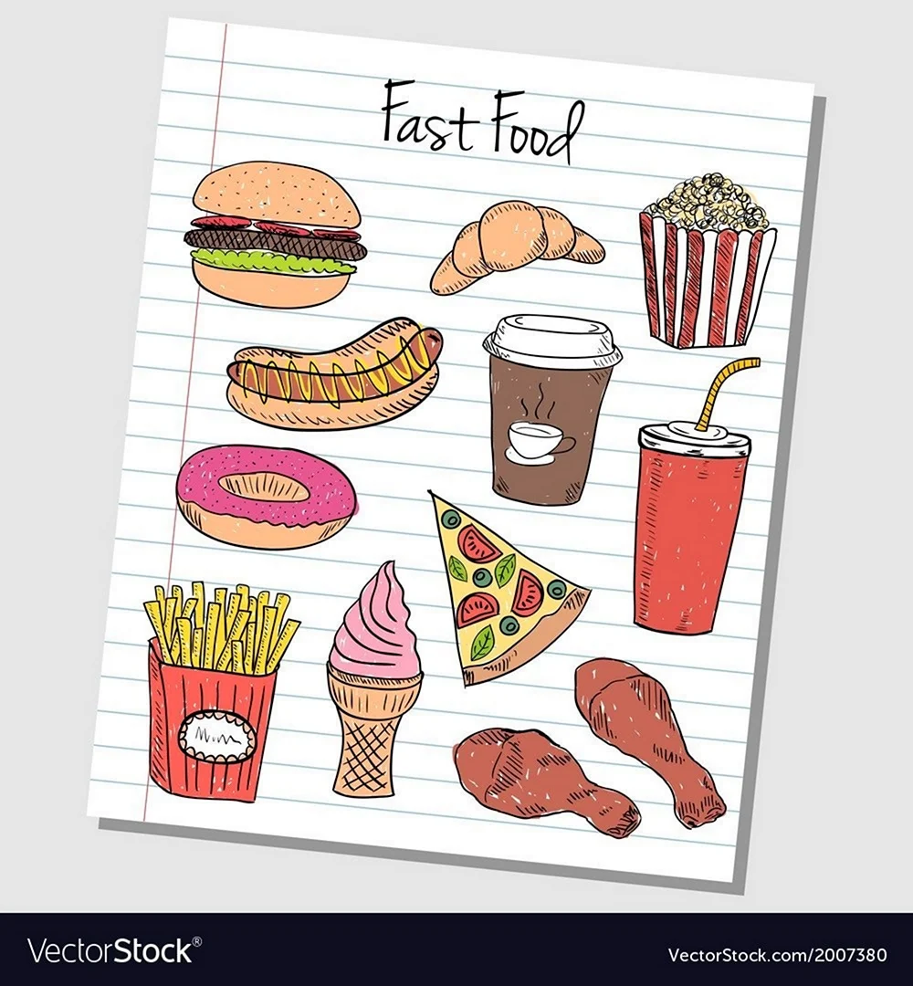 Картинки для срисовки еда