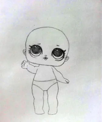 Кукла для срисовки карандашом