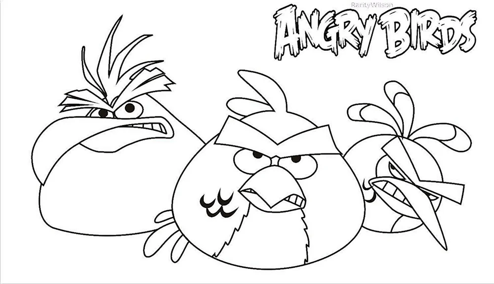 Раскраски Angry Birds распечатать на А4