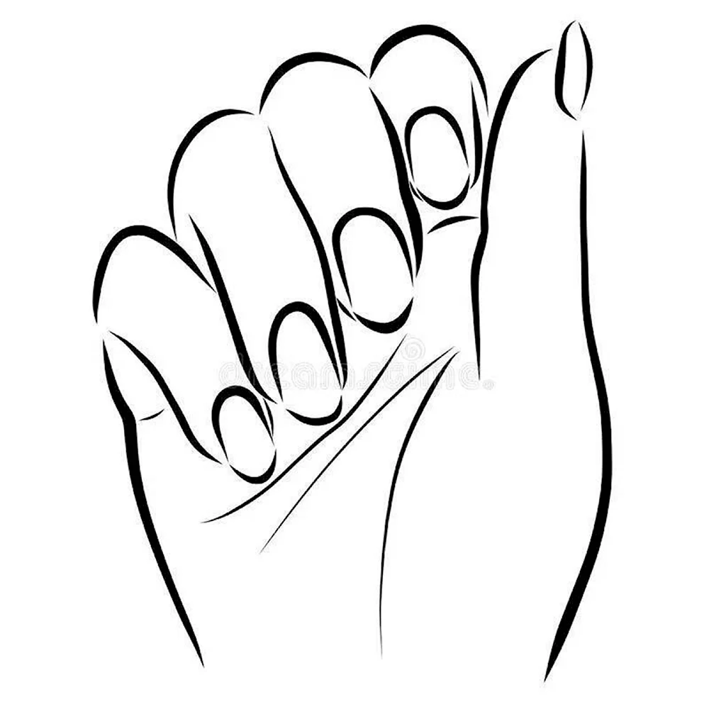 Нарисованная рука с ногтями - 59 фото