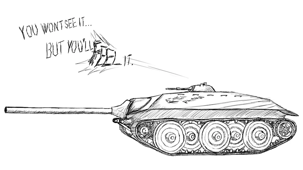 1. Схема разметки рисунка танка