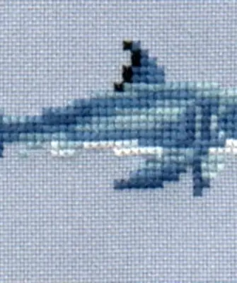 Акула вышивка