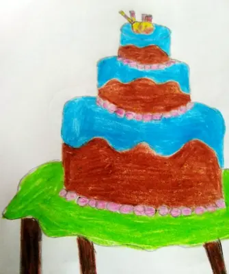 Детские рисунки торта