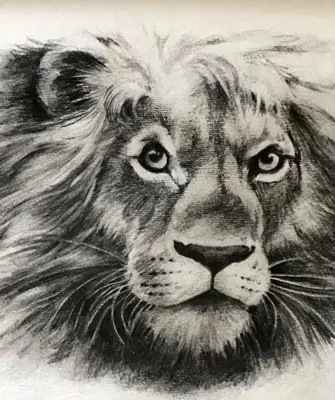 Фото нарисованного Льва