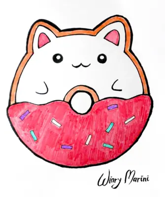 Котик в пончике