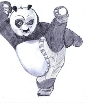 Кунг фу Панда для срисовки