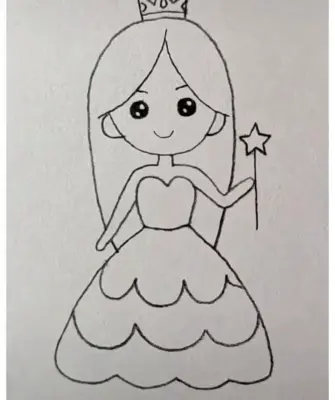 Легкое рисование для детей принцессы