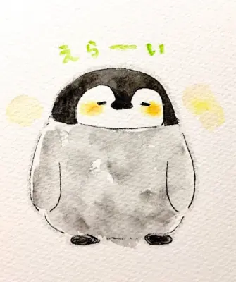 Миленький грустный Пингвинчик
