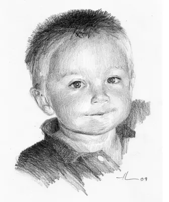 Портрет мальчика карандашом