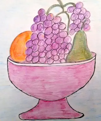 Рисование натюрморта из фруктов