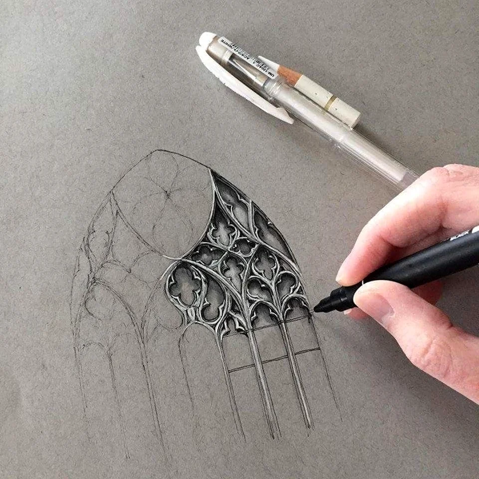 Phoebe Atkey художник. Необычные рисунки карандашом. Рисование ручкой. Объемные рисунки. Pencil work