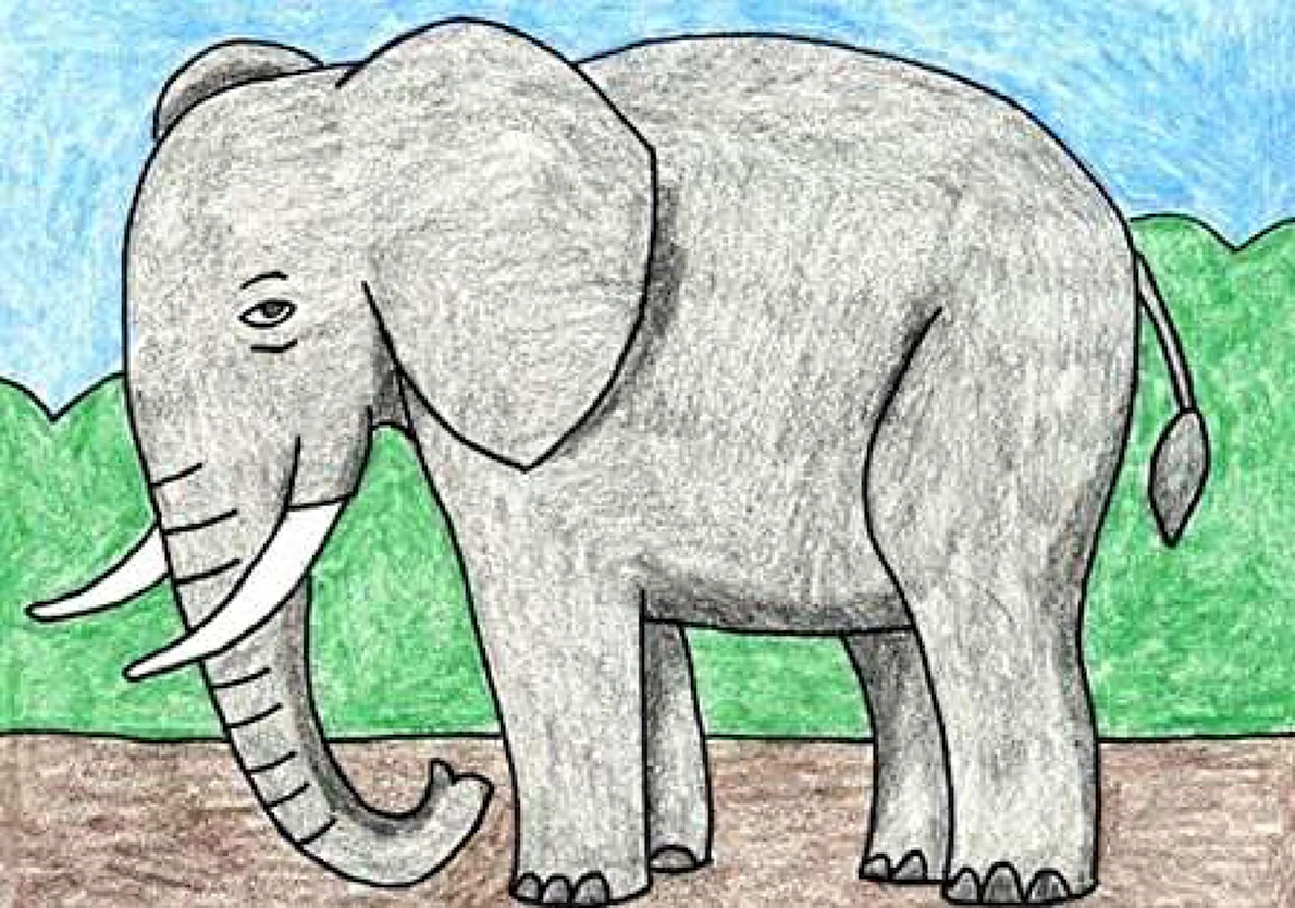 Животное рисунок 7 класс. Рисование слона. Слон рисунок. Слон для рисования детей. Слон карандашом.