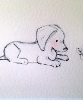 Рисунки для срисовки собака легко