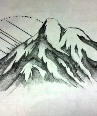 Рисунок гор карандашом для начинающих