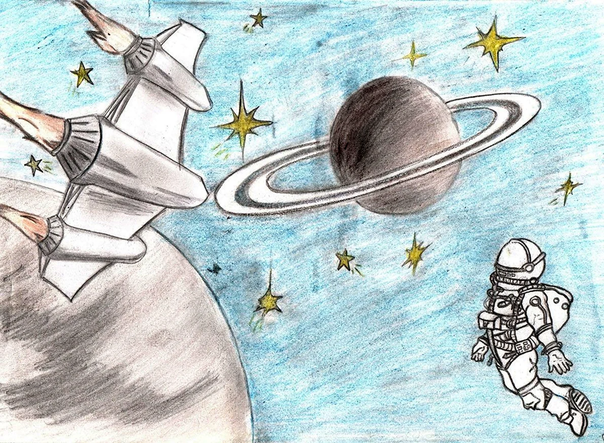 Рисунок на тему космонавтики 1 класс. Рисунок космоса карандашом для срисовки. Рисунок на тему космос. Рисунок на космическую тему. Космос рисунок карандашом.