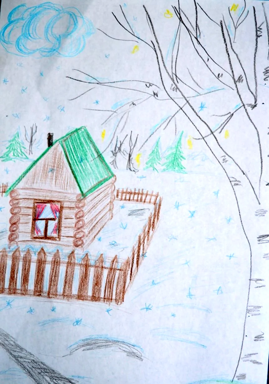 Рисунок 1 снега. Рисунок на тему зима. Зимний пейзаж детские рисунки. Зимний пейзаж детский рисунок. Детские рисунки на тему зима.