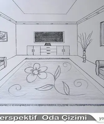 Рисунок объемный дома комнаты