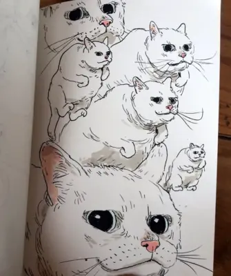 Скетчбук для рисования с котиками