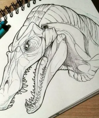 Спинозавр скетч