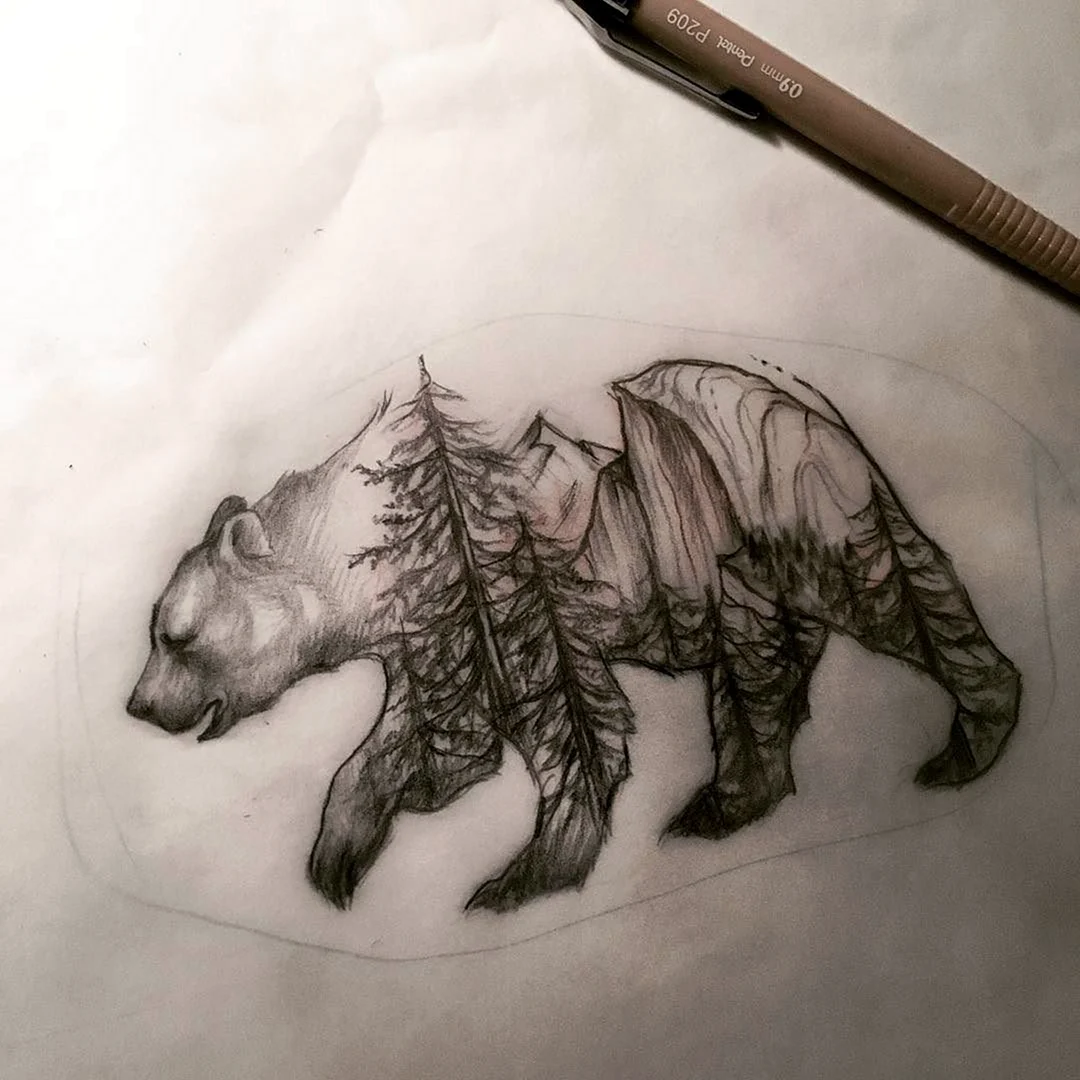 Тату медведь в студии Маруха – значение татуировки с медведем, подойдет ли вам?