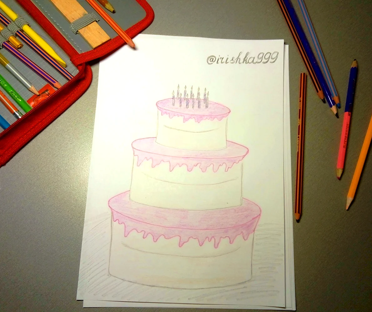 Рисунки на день рождения легкие для срисовки цветные (36 шт)