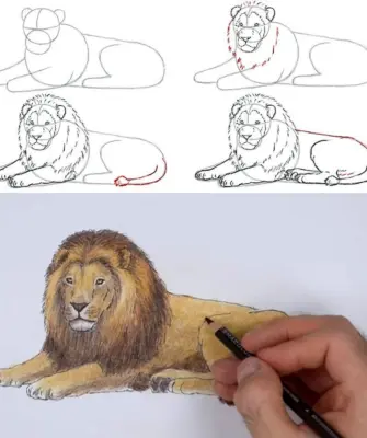 Уроки рисования Льва