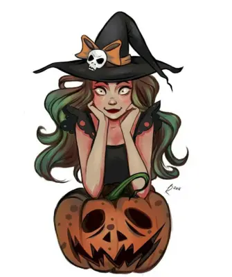 Ведьма на Хэллоуин
