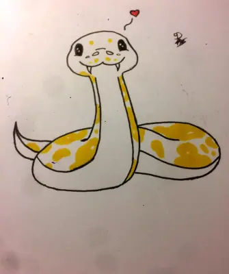 Змеи для срисовки милые
