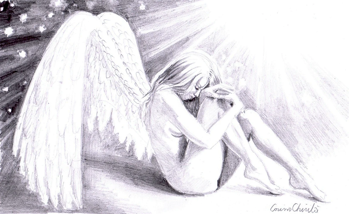 Ангел карандашом