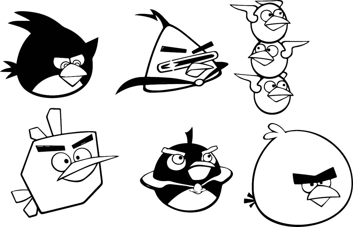 Раскраска Angry Birds Space для детей - Раскраски для детей бесплатно