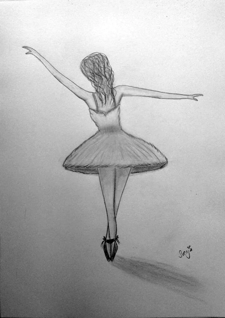 Балерина карандашом