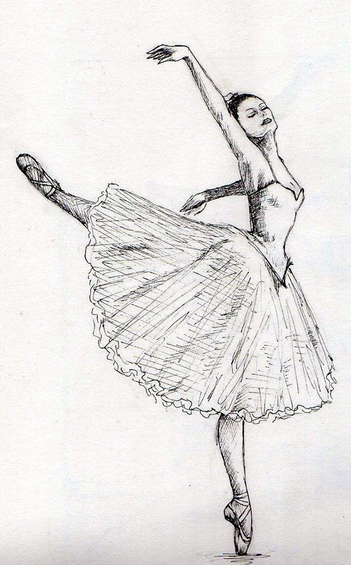 Балерина карандашом
