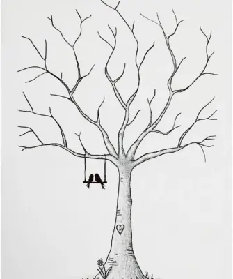 Дерево для срисовки легко