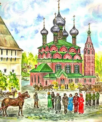 Детская картина города Ярославль