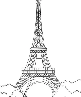 Эльфовой башни в Париже рисунок