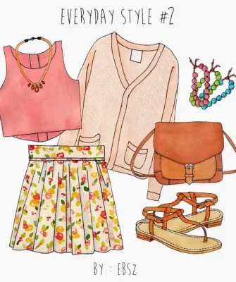 Эскизы летней одежды для девушек