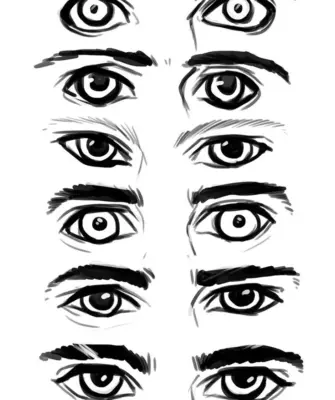 Глаза нарисованные мужские