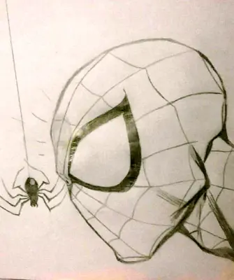 Голова человека паука рисунок карандашом