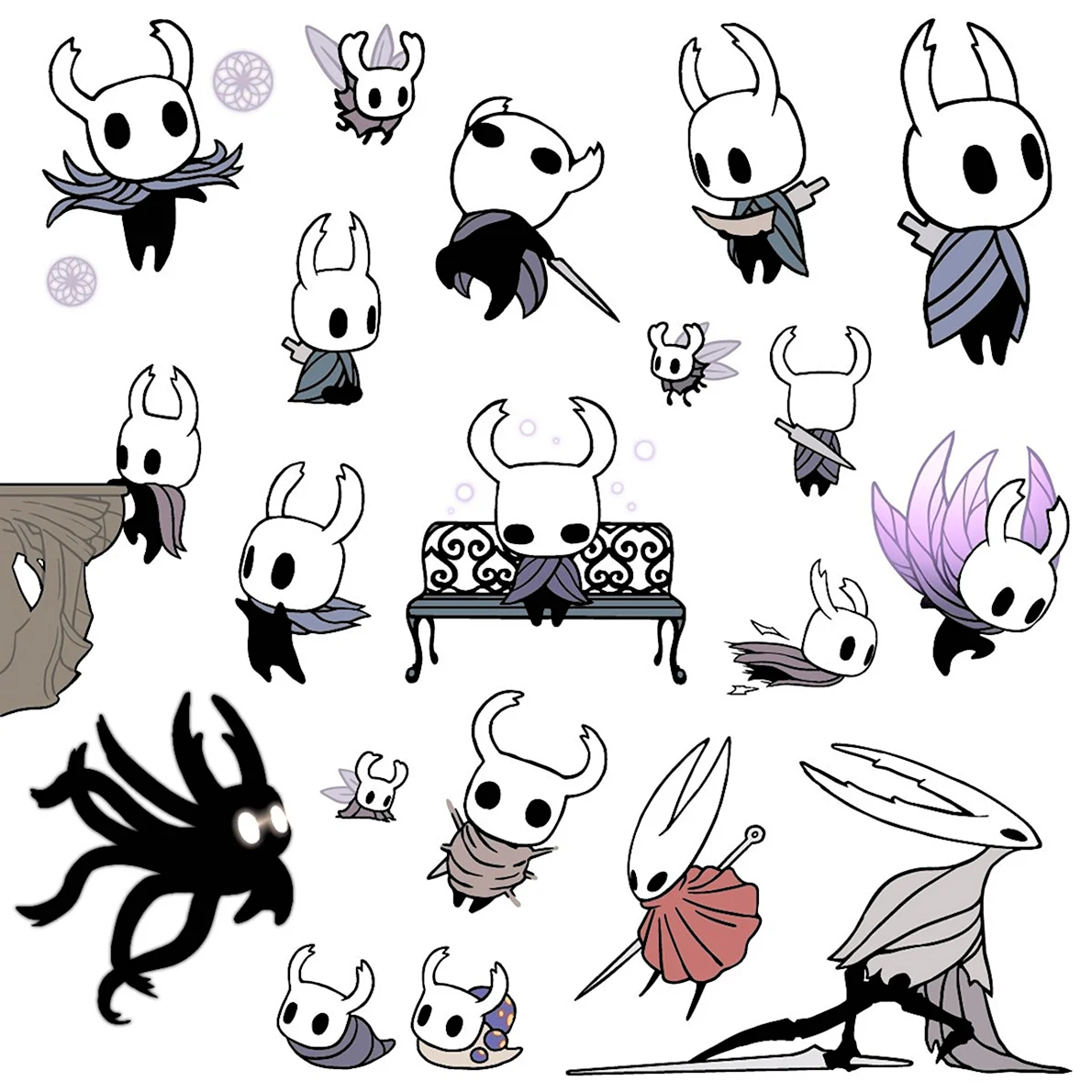 Hollow knight рисунок карандашом