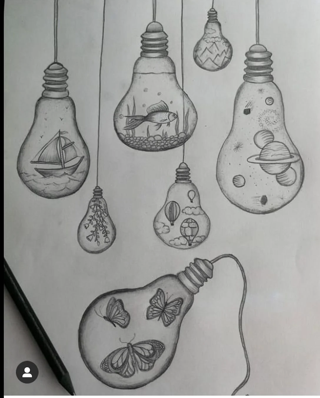 Идеи для рисования лампочка
