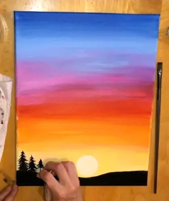 Как нарисовать закат