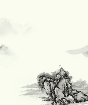 Китайская живопись тушью горы