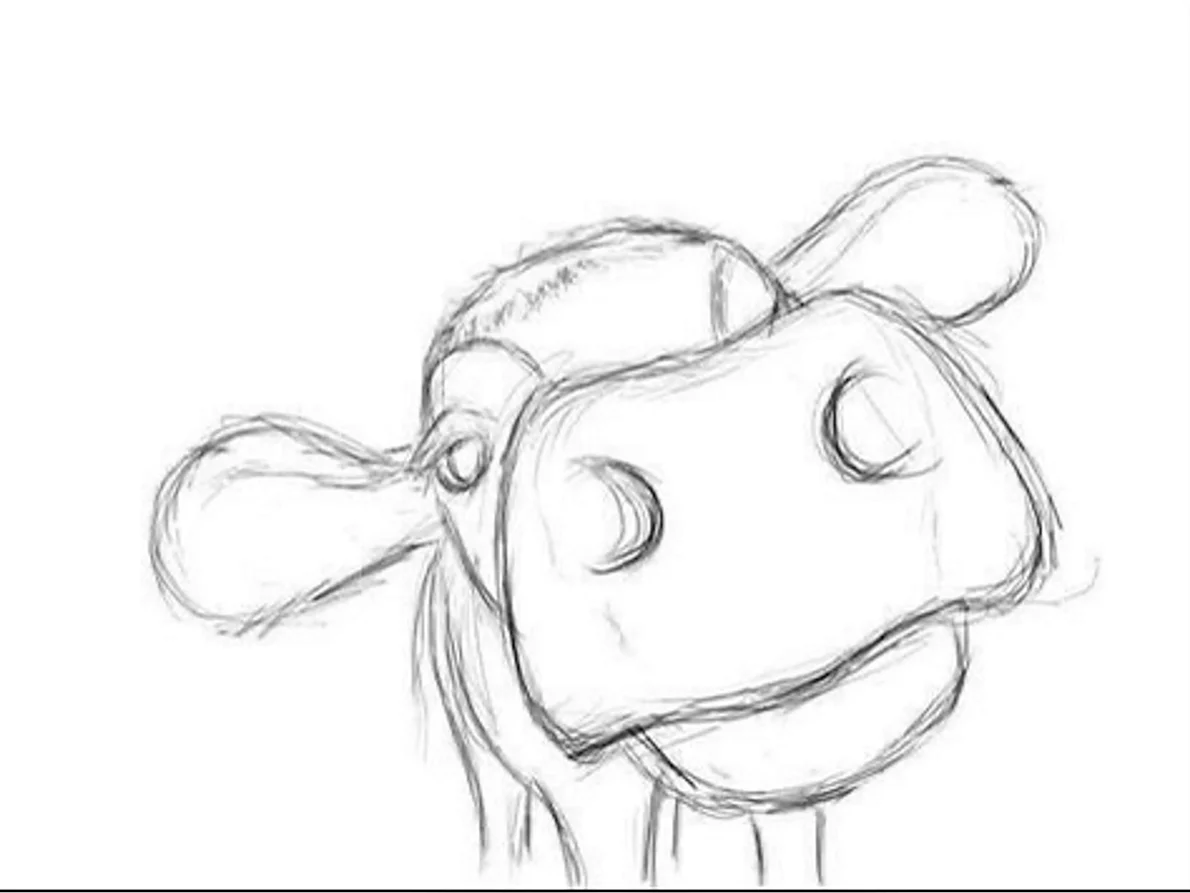 Корова для срисовки