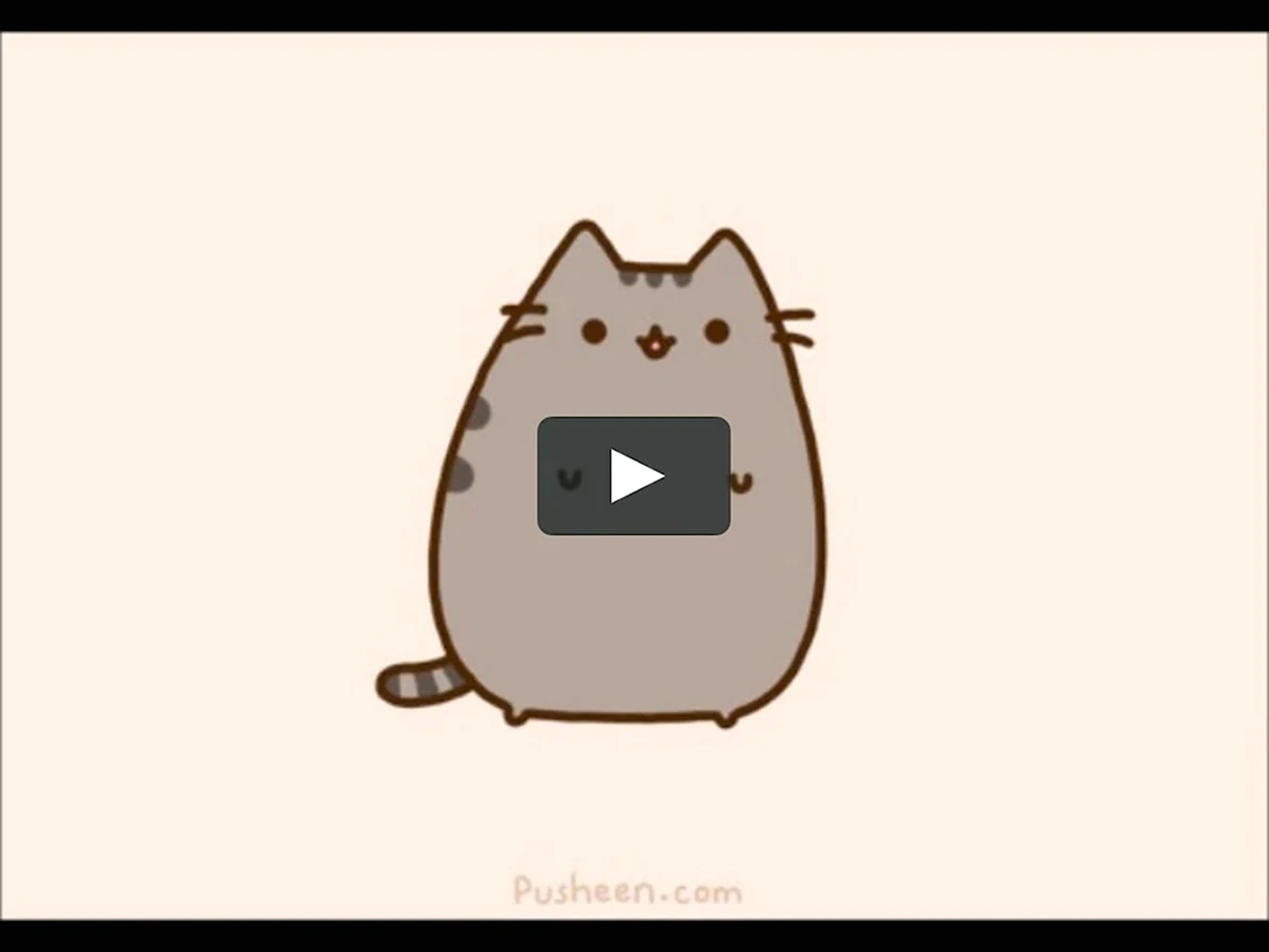 Видео пушин. Пушин Кэт. Кот Пушин Pusheen. Картинки Пушина Кэта. Кот Пушин картинки для срисовки.