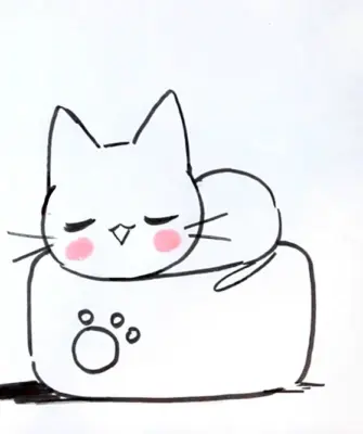 Котик для срисовки карандашом легкие