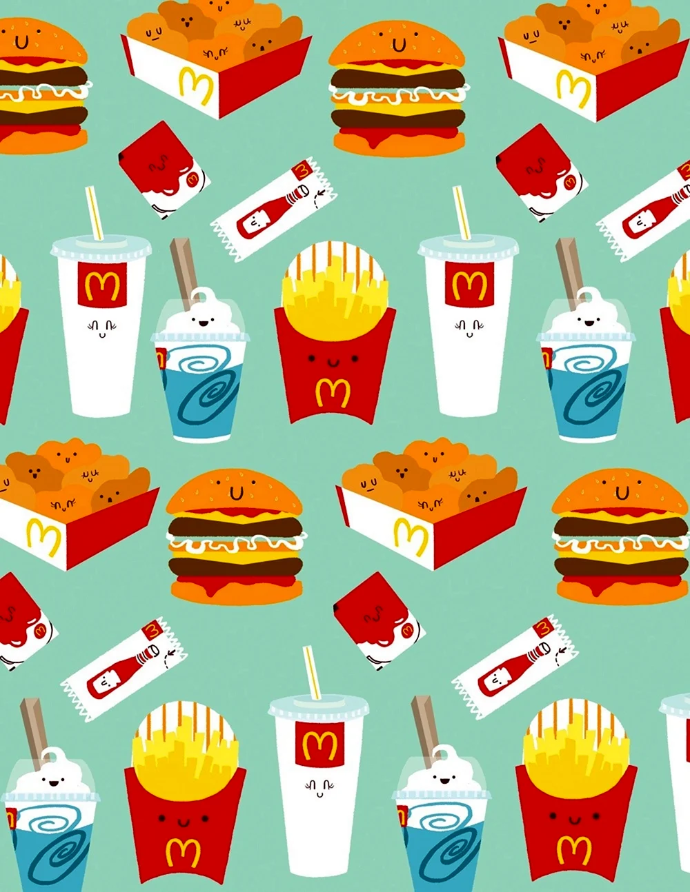 Макдональдс еда для рисования