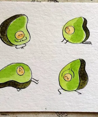 Маленькие рисунки авокадо