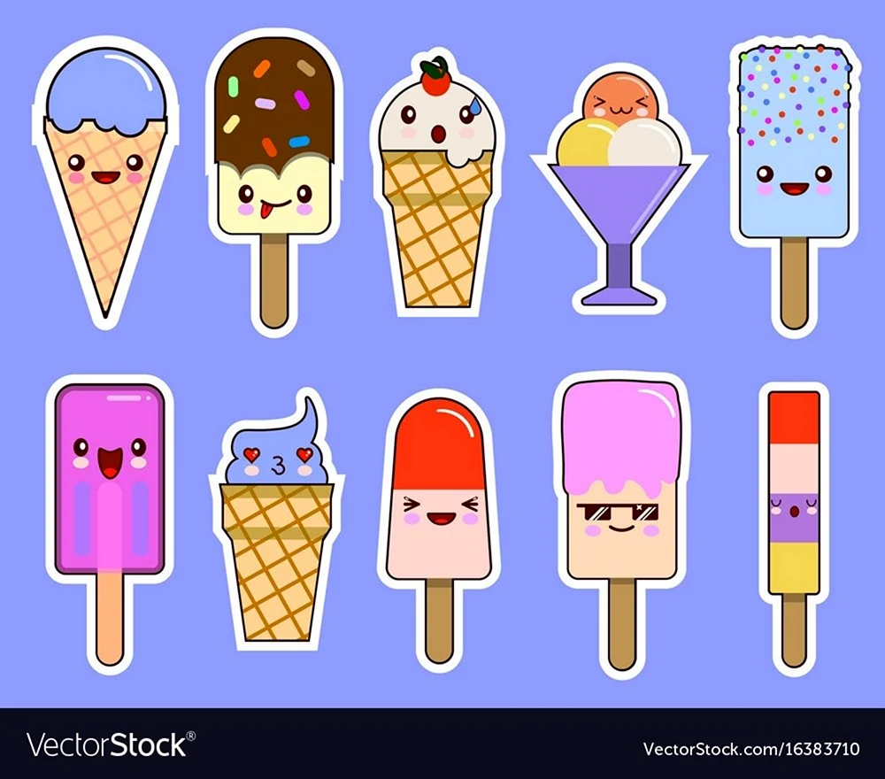 Маленькие рисуночки мороженого